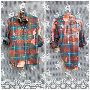 Bleach Distressed Flannel